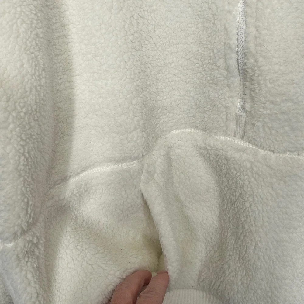 All In Motion Faux Fur 1/2 Zip Hoodie Sweatshirt Thumbhole Cuffs Women's Med NWT - Picture 3 of 9